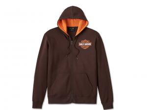 Men's Spirit of Freedom Zip-Up Hoodie Brown 96524-24VM