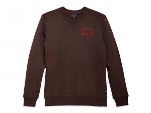 Men's Staple Embroidered Sweatshirt Brown 96029-23VM
