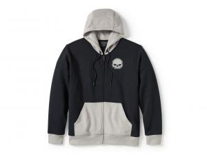 Willie G Skull Colorblock Zip Front Hoodie 96360-25VM