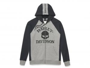 Men's Willie G" Skull Colorblock Zip-Up Hoodie 96282-22VM