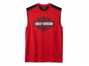 Men's Sizzling Bar & Shield Muscle Tank Red 96546-24VM