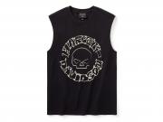Willie G Circle Skull Sketch Art Muscle Tee 96277-25VX