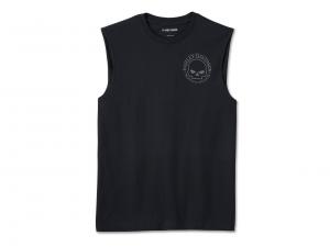 Men's Willie G Skull Muscle Tee Black 99052-24VM