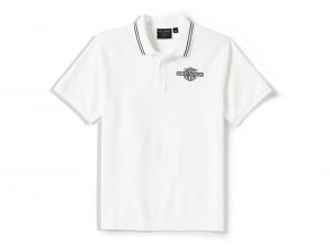 Polo "Bar & Shield Solid Pique White" 96484-25VM