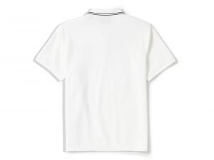 Polo "Bar & Shield Solid Pique White"_1