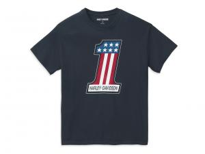 Men's #1 Race Graphic Tee Black 99134-22VM