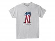 Men's #1 Race Graphic Tee Grey 99135-22VM