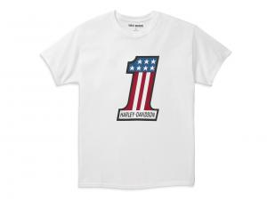 T-Shirt "#1 Race Graphic White" 99136-22VM