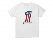 Men's #1 Race Graphic Tee White 99136-22VM