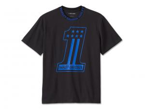 #1 Racing Short Sleeve T-Shirt Black 96424-24VM