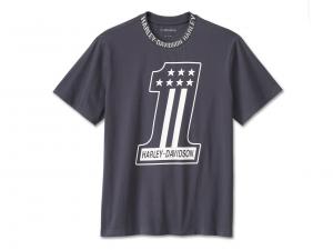 T-Shirt "#1 Racing Short Sleeve Dark Blue" 96425-24VM