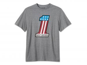 Men's #1 Racing Tee Medium Grey 99072-24VM