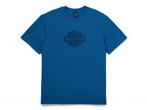 Men's Bar & Shield Performance Tee Blue 96305-22VM