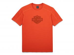 Men's Bar & Shield Performance Tee Orange 96307-22VM