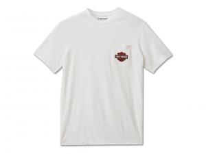 Men's Bar & Shield Pocket Tee White 99086-24VM