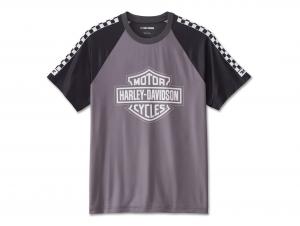 Men's Bar & Shield Raglan Short Sleeve Tee Colorblocked Dark Grey 96420-24VM