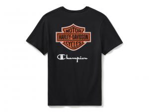 T-Shirt "Champion x Harley-Davidson Fanatic Black & Orange"_1