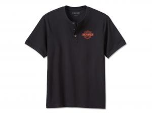 T-Shirt "Combustion Henley Black" 96837-23VM