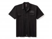 Men's Dickies x H-D Eagle Short Sleeve Work Shirt Black 96574-25VM