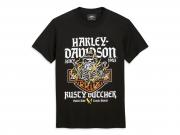 T-Shirt "HD X RUSTY BUTCHER FLAMES" 96482-20VM
