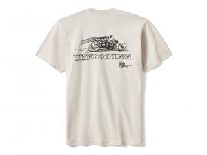 T-Shirt "In the Wind Rider Sketch Art Parchment"_1