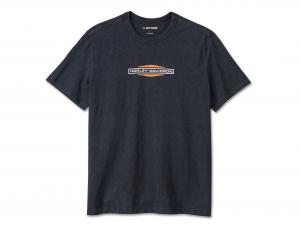 Men's Stacked Bar & Shield Slub Tee Black 96012-25VM