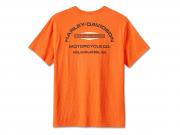 T-Shirt "Stacked Bar & Shield Slub Orange"_1