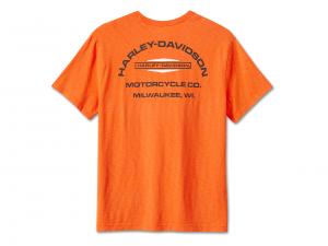 T-Shirt "Stacked Bar & Shield Slub Orange"_1