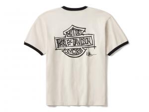 T-Shirt "Willie G Sketch Art Ringer Parchment"_1