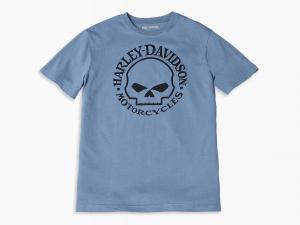 T-Shirt "Willie G Skull Graphic Dust Blue" 96072-22VM