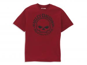 Men's Willie G Skull Graphic Tee Red 96271-22VM