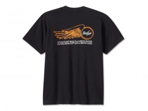 T-Shirt "Willie G Winged Wheel Black"_1