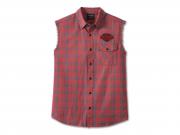 Hemd-Weste "Bar & Shield Plaid Blowout Red Plaid" 96889-23VM