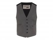 Rokker-Weste "Tweed Dark Grey" ROKC1213102