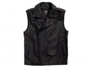 BIKER ZIP LEATHER VEST 97153-16VM