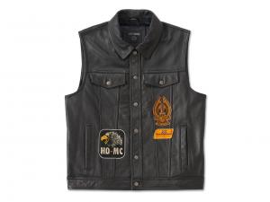 Men's Fuel to Flames Leather Vest 97031-24VM