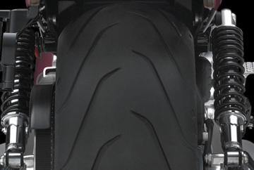 Breiter Hinterreifen