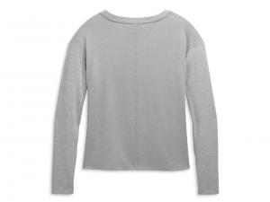 Longlseeve "Metallic Logo Knit Top"_1
