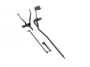 VORVERLEGTE FUSSRASTENANLAGE STANDARD* - Schwarzglänzend - Dyna ab '06 49021-09