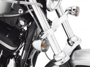 FRONT TURN SIGNAL RELOCATION KIT - Chrome - Dyna - Sportster 68517-94A