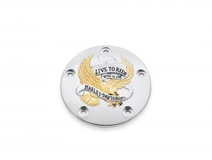 HARLEY-DAVIDSON® LIVE TO RIDE COLLECTION -<br />GOLD - Timer Cover - Fits '99-later Twin Cam 32689-99A