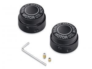 H-D MOTOR CO. LOGO MUTTERNKAPPEN FÜR VORDERACHSE - SCHWARZGLÄNZEND 43000177