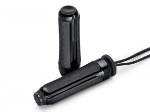 AIRFLOW LENKERGRIFFE, BEHEIZT - Schwarzglänzend - Softail ab 16 + Touring & Trike ab 08_1