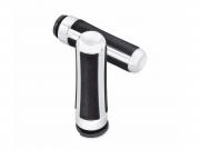 AIRFLOW HAND GRIPS - CHROME - Fits '16-later Dyna FXDLS and Softail models, '14-'15 FLSTNSE, '11-'12 FLSTSE, '13-'14 FXSBSE, and '08-later Touring a...
