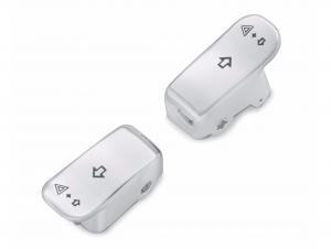 TURN SIGNAL EXTENSION CAPS - Chrome - Fits '02-later VRSC", '96-'13 XL, '08-'12 XR, '96-'11 Dyna,<br />'96-'10 Softail and '96-'13 Touring and Trike...