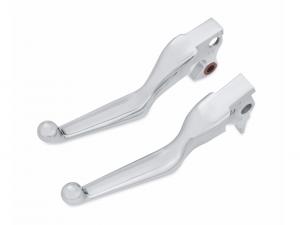 CHROME HAND CONTROL LEVER KIT - <br />Fits '96'03 XL, '96-later Dyna® -  <br />'96 -'14 Softail® and '96-'07 Touring models 45075-07 CHROME HAND CONTROL LEVER KIT - <br />Fits '96'03 XL, '96-later Dyna® -  <br />'96 -'14 Softail® and '96-'07 Touring models 45075-07