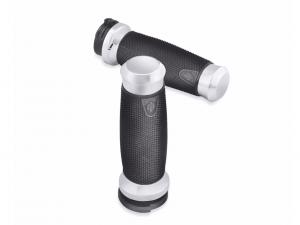 GET-A-GRIP HAND GRIPS - Chrome, Standard 1.5" Diameter<br />Fits '96-later VRSC", XL, XR, Dyna® '96-'15 Softail® and '96-'07 Touring 56100007