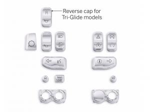 SCHALTERKAPPEN-KIT - CHROM - FLTRK ab '20, FLHTK & FLHTKL ab 19, FLHTCU, FLHTCUL, FLHX, FLHXS, FLTRU, FLTRX & FLTRXS ab 16 & FLHTCUTG 09-18 71500187C