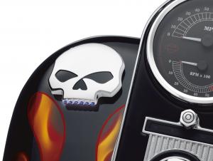 LED-TANKANZEIGE - SKULL KOLLEKTION* - Softail & Road King ab '08 & Dyna ab '09 75098-08A