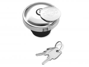 BAR & SHIELD LOGO SELF-LOCKING FUEL CAP CHROME 61100129A